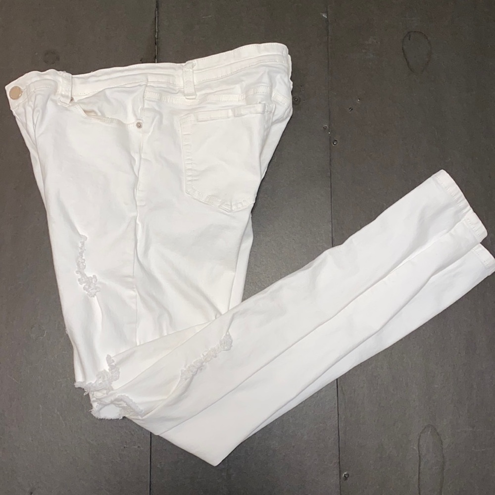 Labijou Denim Collection Size 15 White Distress Jeggings